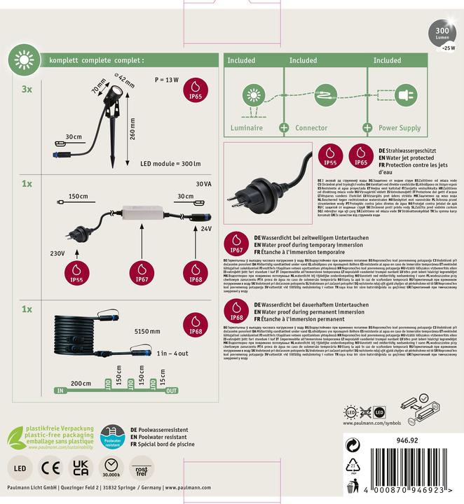 Image du produit Paulmann Kit de démarrage Plug & Shine Spot