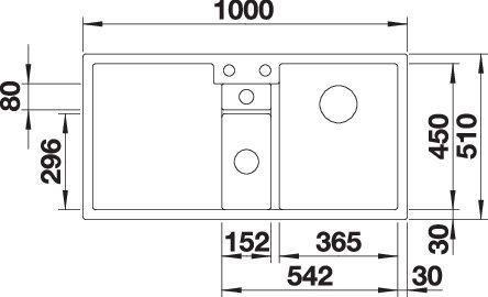 Produktbild Blanco Collectis 6 S (100 cm, 51 cm)