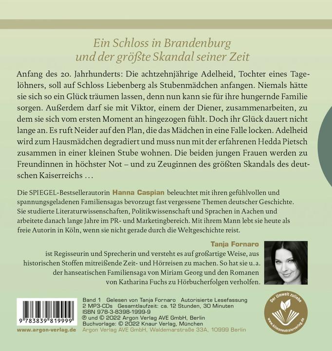 Produktbild Schloss Liebenberg. Hinter dem hellen Schein (Hanna Caspian, Deutsch)