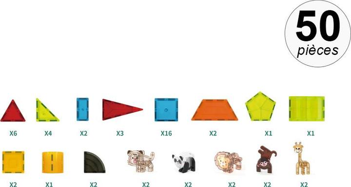 Immagine prodotto VR Shinecon Kit di costruzioni magnetiche, set da 50 pezzi - Verde Giungla