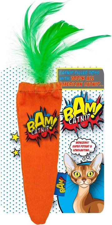 Produktbild Bam! Toy with Catnip - 16 cm - Carrot - (503319005942) (Katzenminzespielzeug)