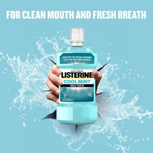 Produktbild Listerine Cool Mint Mild Taste Mouthwash (500 ml, Mundwasser)