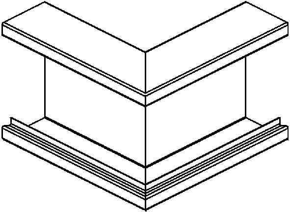 Image du produit Niedax Angle extérieur du canal de l'appareil (25 cm)