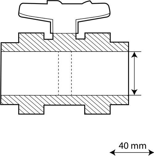 Actual product image Koi-Breeder PVC-U ball valve