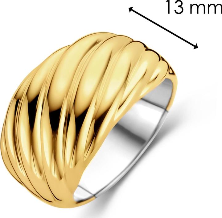 Produktbild Ti Sento Milano Ring mit Linien vergoldet 12238SY (56, 925 Silber)