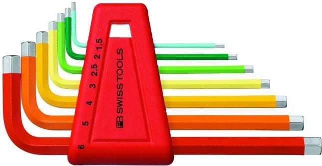 PB Swiss Tools Set di chiavi esagonali colorate