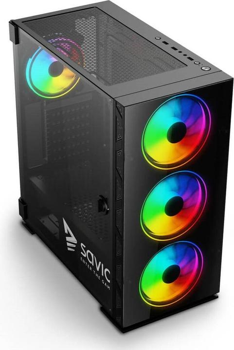 Immagine prodotto Savio Custodia per PC Prime X1 ARGB Glass Nero (ATX, mATX, Mini-ITX)