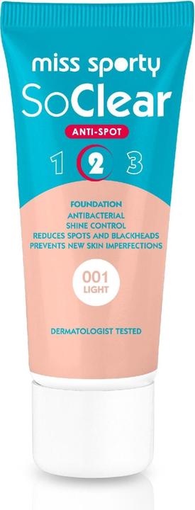 Produktbild Miss Sporty So Clear Anti-Spot 2 Imperfection Masking Foundation 001 Light 30Ml (001 Light)