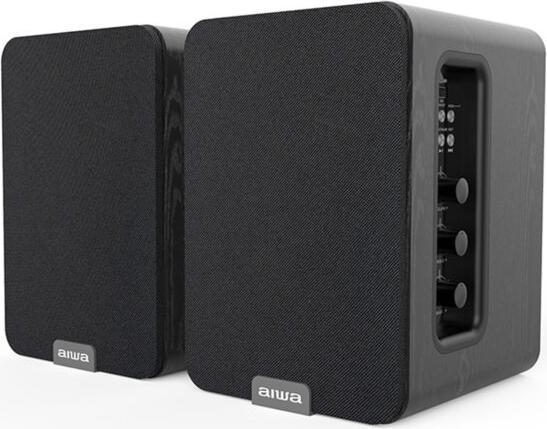 Aiwa Paire d'enceintes actives ASP-A200, noir (1 paire, 25 W)