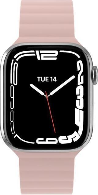 Actual product image MagEasy Magnetic silicone wristband for Apple Watch 42/44/45mm - Pink (45 mm, 44 mm, 42 mm, Silicone)