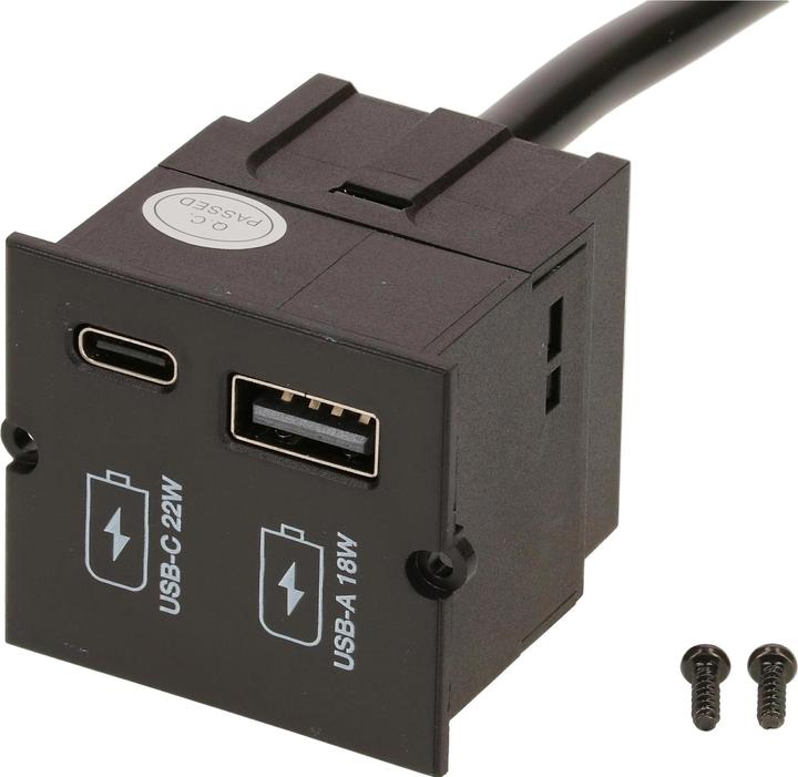 Image du produit Bachmann Custom Modul Ladegerät USB-A 18W, USB-C 22W (22 W)