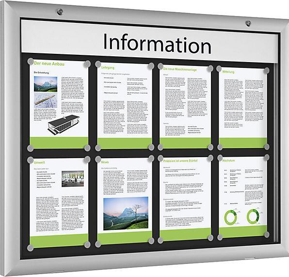 Actual product image kaiserkraft Display case for indoor and outdoor (Magnet board, 102.5 x 80 cm)