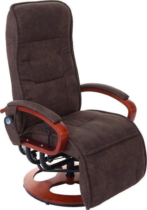 Actual product image Swisshandel24 Relax Lounger, Relax Chair Massage Chair, WITH Massage Fabric/Textile - Imitation Suede Brown