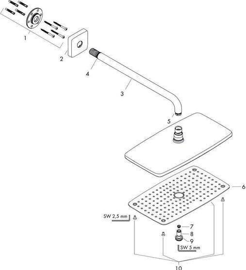 Image du produit hansgrohe Raindance E Pomme de douche fixe chrome (1 Types de jets, 17 l/min)
