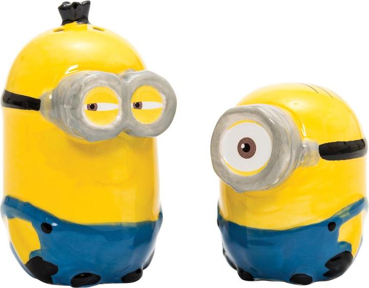 Actual product image Minions Ceramics Salt And Pepper Shakers Set In In Gift Wrap (Salt, Pepper)