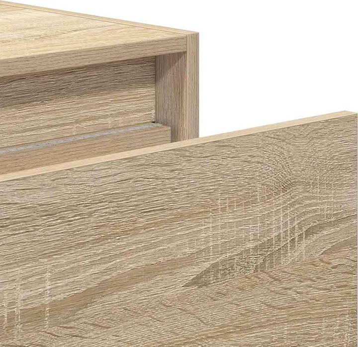 Produktbild VidaXL Wand-Nachttische mit LED-Leuchten 2 Stk. Sonoma-Eiche Schrank