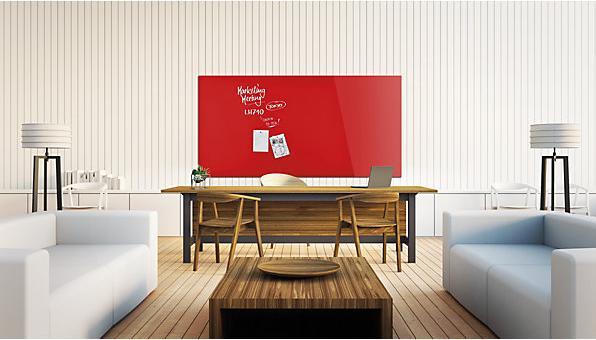 Produktbild Magnetoplan MAGNETOP. Design Glassboard 2000x1000mm 13409006 intensiv-rot (2000 x 1000 mm)