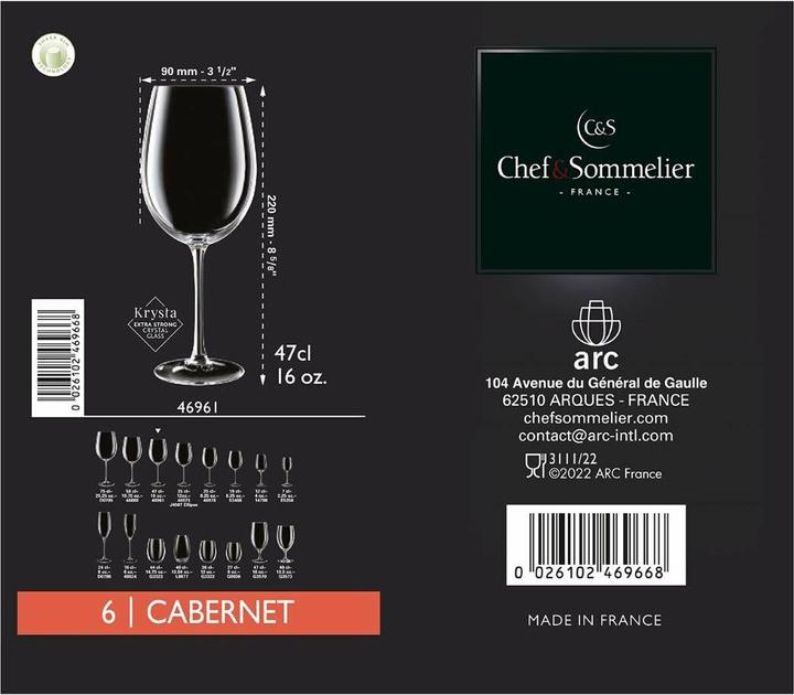 Produktbild Chef & Sommelier Sequence (17 cl, 6 Gläser, Sektgläser)