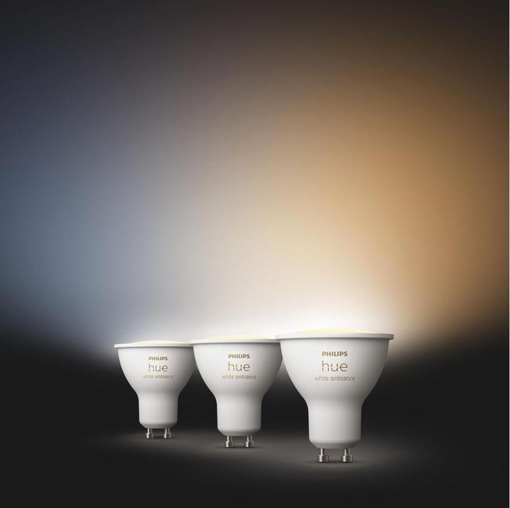 Produktbild Philips Hue White Ambiance (GU10, 4.20 W, 350 lm, 3 x, E)