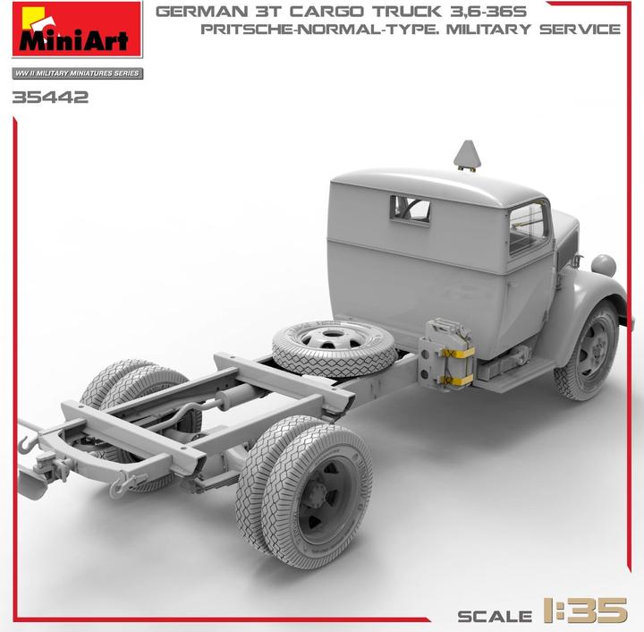 Produktbild 1:35 Dt. 3 To. Cargo Truck Pritschenw.