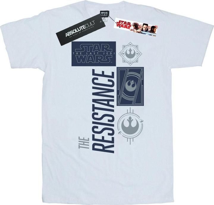 Actual product image Star Wars Womens/Ladies The Last Jedi The Resistance Cotton Boyfriend T-Shirt (XL)