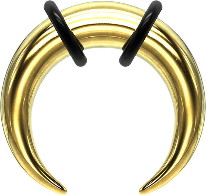Star Piercing Dehnsichel vergoldet (Chirurgenstahl 316L)