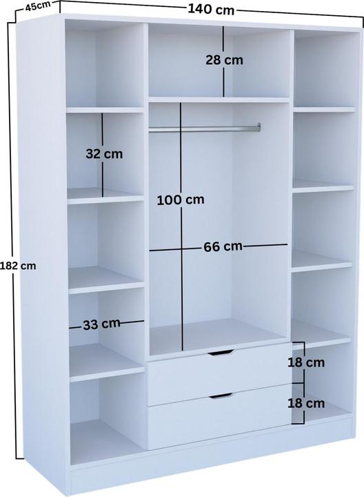 Actual product image Hanah Home Duruk (140 x 45 x 182 cm)