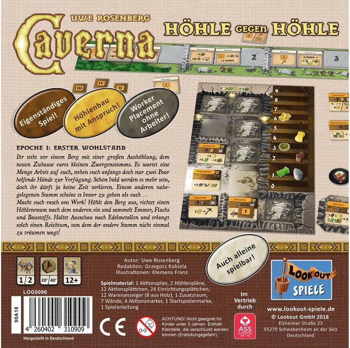 Produktbild Lookout 22160090 - Caverna - Höhle gegen Höhle 2 Spieler (DE-Ausgabe) (Deutsch)