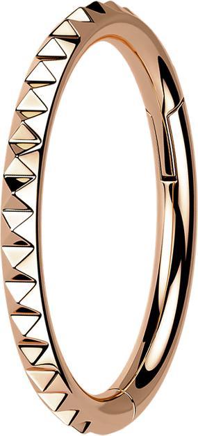 Star Piercing Micro Segmentring klappbar rosegold seitlich Pyramiden (ohne Messing, Titan G23)
