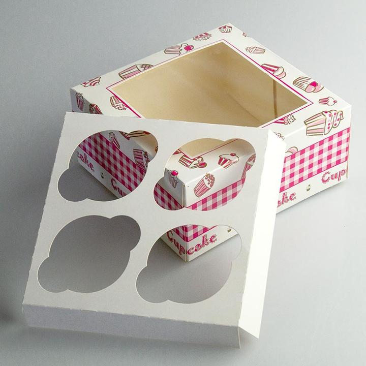 Actual product image miniSchoggi Box of 4 Cupcakes