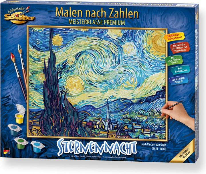 Actual product image Schipper Painting set Painting by numbers Starry night