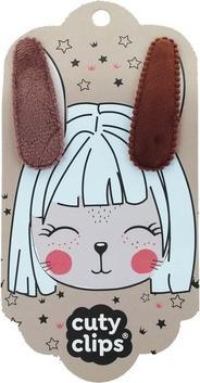 Ty Cuty Snails Kids Hair Clips Bunny Ears Brown (2 Stk.)