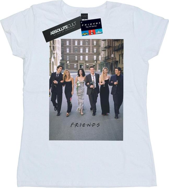Actual product image Friends Womens/Ladies Champagne And Flowers Cotton T-Shirt (XXL)