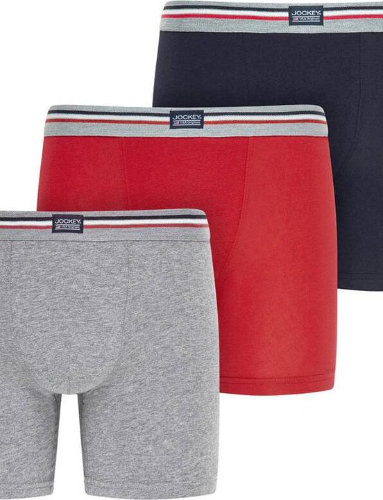 Produktbild Jockey 3-Pack Cotton Stretch Boxer Trunk stone grey melange (XXL, 3er Pack)