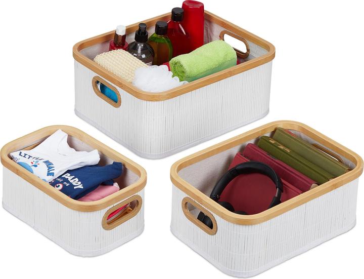 Actual product image Relaxdays 3x storage basket (3 x, 41 x 33 x 16.5 cm)