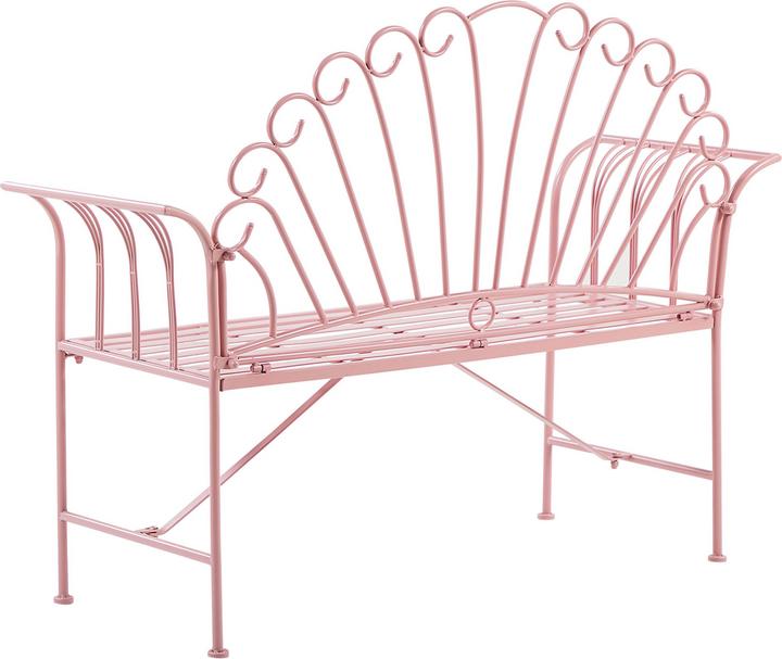Productafbeelding Beliani Balkonset roze metalen bank met bijzettafel CAVINIA (125 cm)