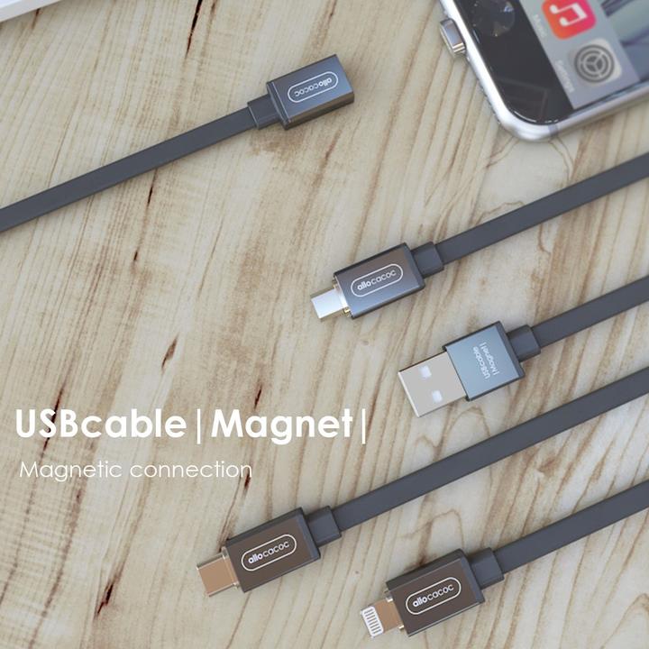 Produktbild Allocacoc USB Kabel | Lightning Magnet Grijs (USB 3.2 Gen 1)