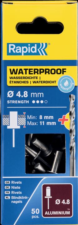 Actual product image Rapid Waterproof blind rivet Ø 4.8 x 14 mm