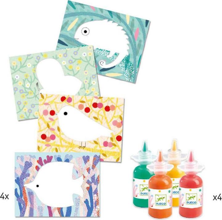 Actual product image Djeco Finger painting blob fun