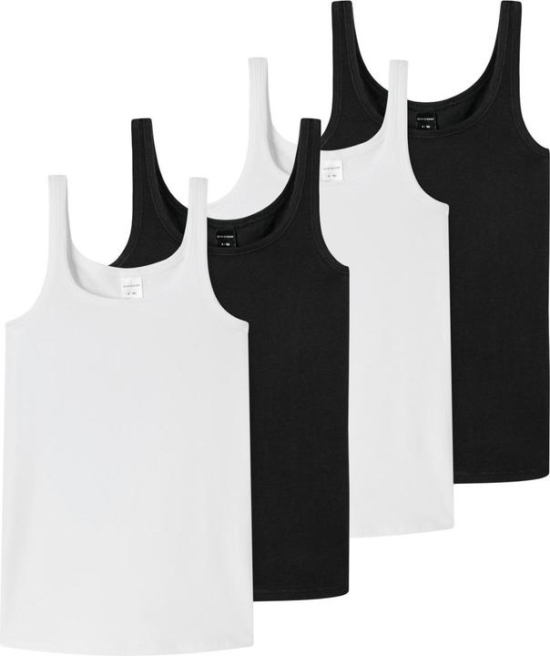 Immagine prodotto Schiesser Confezione di 4 magliette / canottiere in cotone organico 95/5 per ragazze adolescenti (140)