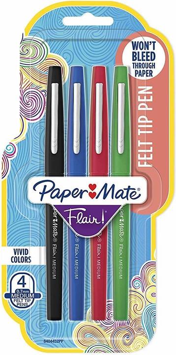 Actual product image Paper Mate Fibre pen Flair (Multicoloured, 4 x)