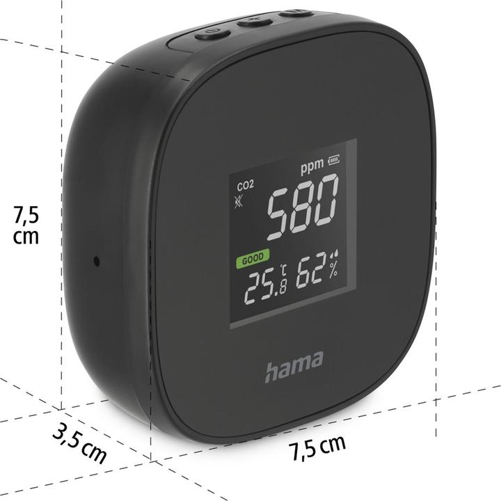 Actual product image Hama Air quality measuring device Safe