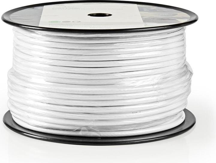 Actual product image Nedis Antenna Cable on Roll 4G / LTE Secure 75 Ohm 3-Fold Shielded ECA 100.0 m Coax PVC White Ro (75 dB, Antenna cable)