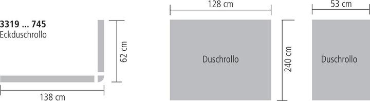 Actual product image Kleine Wolke Corner shower blind