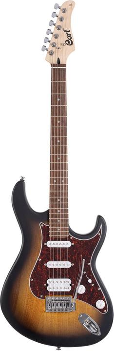 Immagine prodotto Cort Guitars Cort G110 Open Pore Sunburst (Chitarra elettrica, 22, Hardware, GEKOAT ELEKTRONICRONSOGERSULTER: 1x volume, Verchroomdstem, Meccanica, Interruttore a 5 vie, Populier (Pioppo), Tets, Oliebadslagplaat: 3-Laags Tortoise-Stijlsnaren, 1x suono, Jatobatoets, HALSPEN : SÌ)