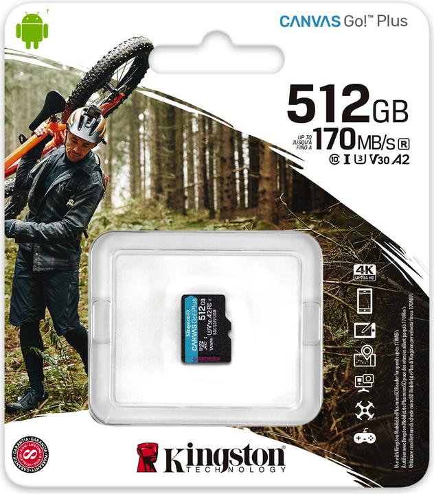 Produktbild Kingston Canvas Go Plus (512 GB, microSDXC, U3, UHS-I)