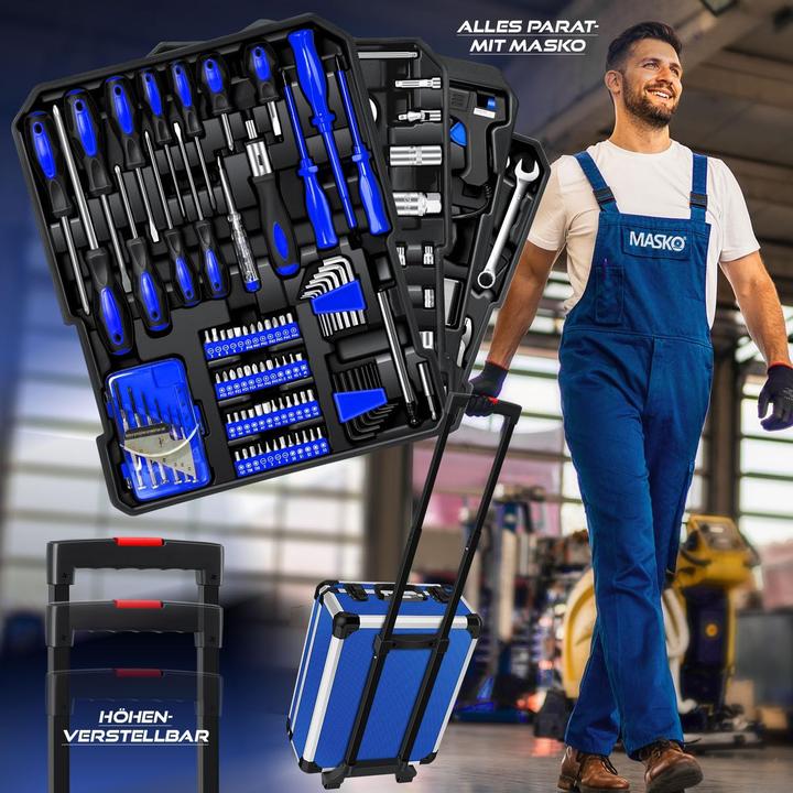 Actual product image Masko Tool case with wheels (969 pieces)