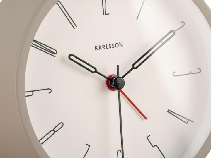 Produktbild Karlsson Klassischer Wecker Belle Numbers 11 cm, Grau, Funktionen