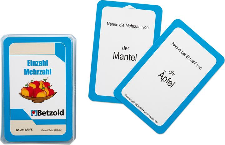 Produktbild Betzold Einzahl - Mehrzahl - Kartensatz für den Magischen Zylinder (Deutsch)