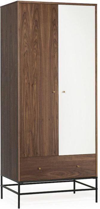 Produktbild Mr.Wood Garderobenschrank Flora Nussbaum 190 x 80 cm (80 x 55 x 190 cm)